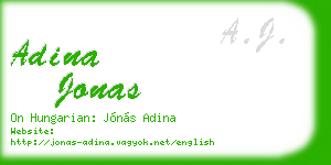 adina jonas business card